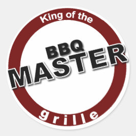 BBQ Master King of the Grille Ronde Sticker