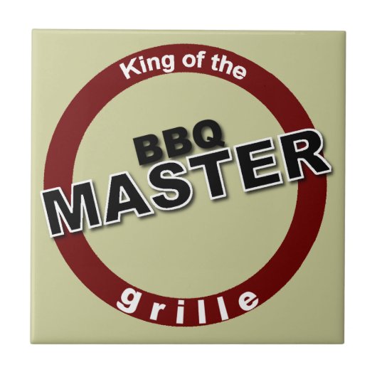 BBQ Master King of the Grille Tegeltje (Voorkant)