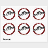 BBQ Master King of the Grille Vierkante Sticker (Vel)
