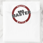 BBQ Master King of the Grille Vierkante Sticker (Tas)