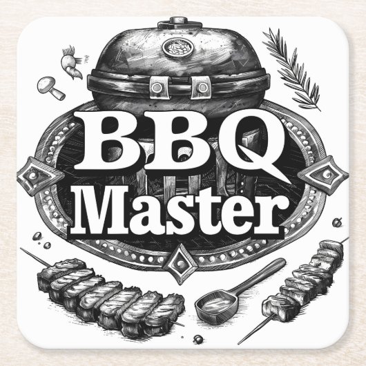 BBQ Master" Papier Onderzetter (Voorkant)