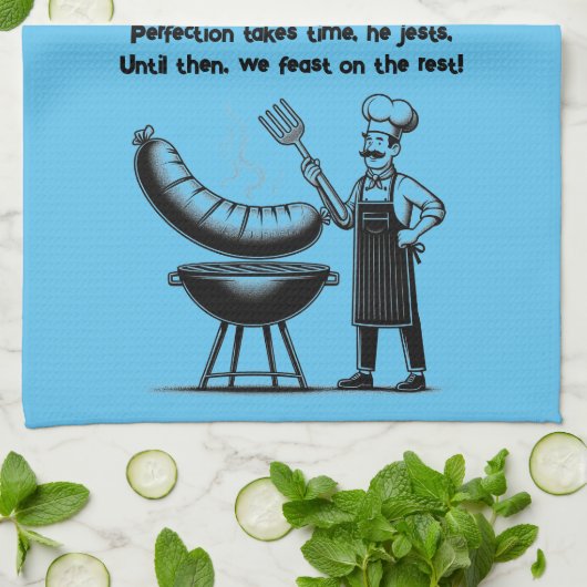 BBQ Master’s Humorous Poem  Theedoek (Gevouwen)