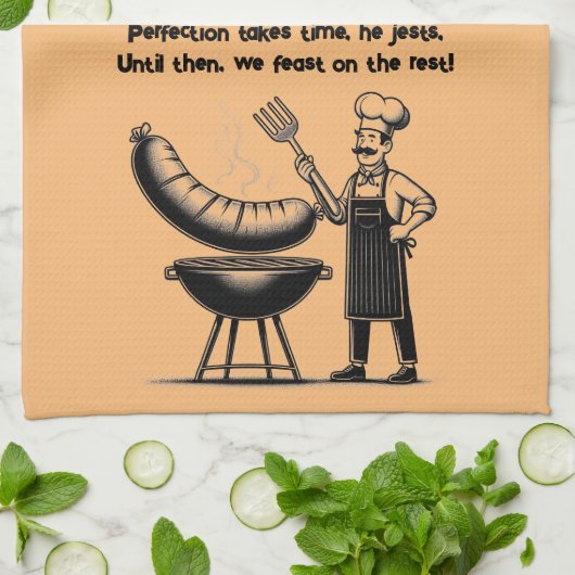 BBQ Master’s Humorous Poem  Theedoek (Gevouwen)