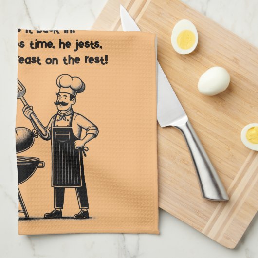 BBQ Master’s Humorous Poem  Theedoek (Quarter Fold)