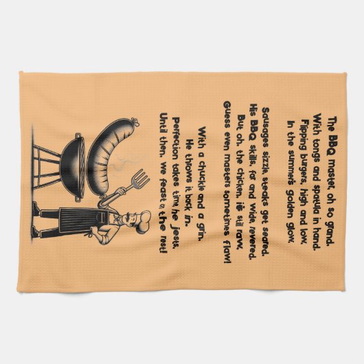 BBQ Master’s Humorous Poem  Theedoek (Horizontaal)