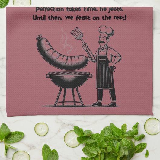 BBQ Master’s Humorous Poem  Theedoek (Gevouwen)