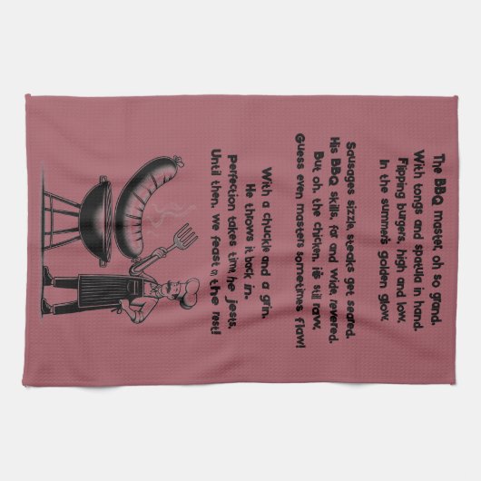 BBQ Master’s Humorous Poem  Theedoek (Horizontaal)