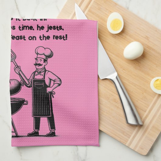 BBQ Master’s Humorous Poem  Theedoek (Quarter Fold)