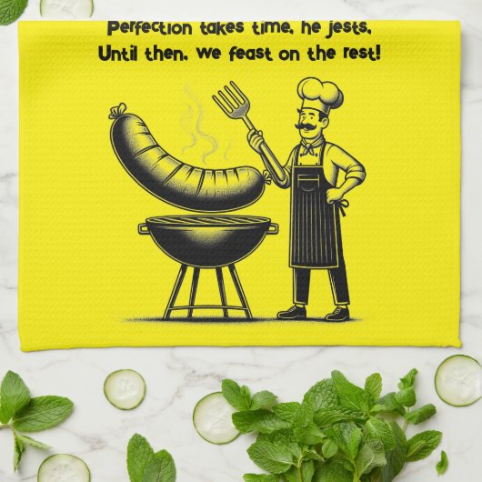 BBQ Master’s Humorous Poem  Theedoek (Gevouwen)