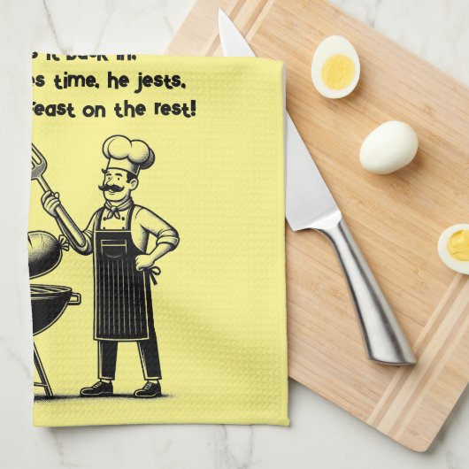 BBQ Master’s Humorous Poem  Theedoek (Quarter Fold)