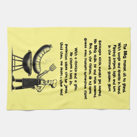 BBQ Master’s Humorous Poem  Theedoek (Horizontaal)