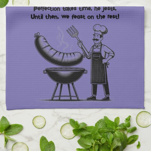 BBQ Master’s Humorous Poem Theedoek (Gevouwen)