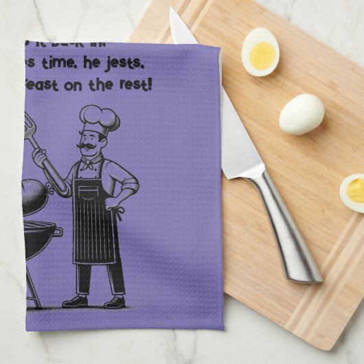 BBQ Master’s Humorous Poem Theedoek (Quarter Fold)