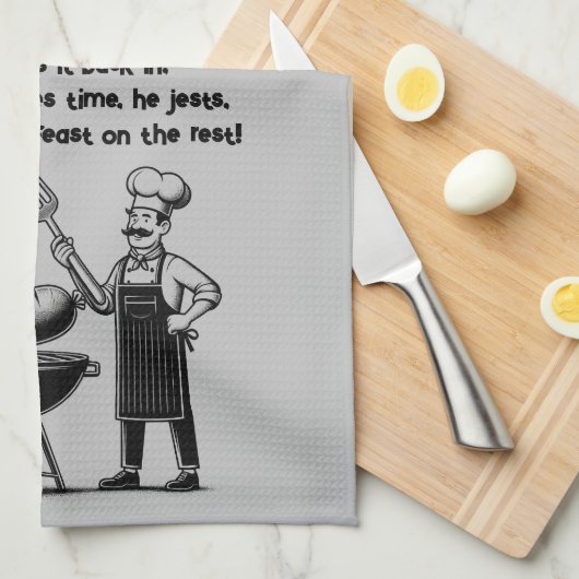 BBQ Master’s Humorous Poem  Theedoek (Quarter Fold)