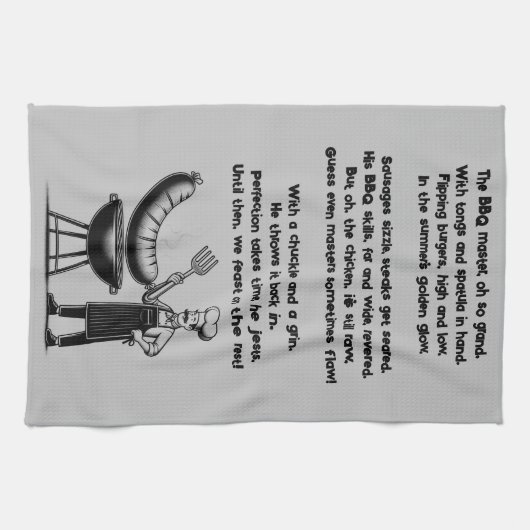 BBQ Master’s Humorous Poem  Theedoek (Horizontaal)