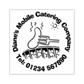 BBQ & Mobile Catering Business. Rubberstempel (Afrduk)