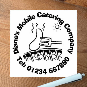 BBQ & Mobile Catering Business. Rubberstempel