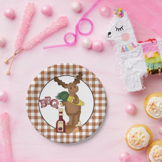 Bbq Moose cartoon party bord (Feest)