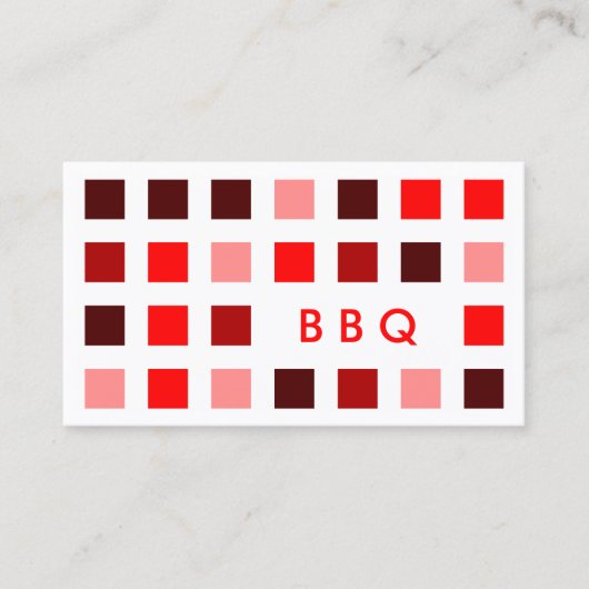 BBQ (moskeesvierkantjes) Visitekaartje (Voorkant)