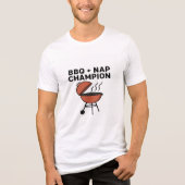 BBQ + Nap Kampioen Tri-Blend Shirt (Voorkant)