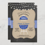 BBQ New Home Sweet HouseWarming Chalk Board Invite Kaart (Voorkant / Achterkant)