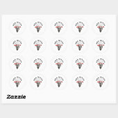 Bbq Ninja Ronde Sticker (Vel)