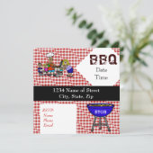 BBQ of Barbeque Fun Party Uitnodiging Aanpassen! (Staand voorkant)