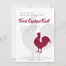 BBQ of Fried Chicken Independence Day Boerderij Pi Kaart