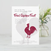 BBQ of Fried Chicken Independence Day Boerderij Pi Kaart (Staand voorkant)