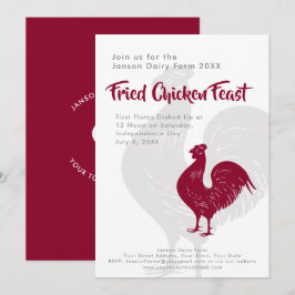 BBQ of Fried Chicken Independence Day Boerderij Pi Kaart