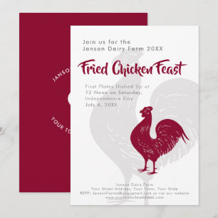 BBQ of Fried Chicken Independence Day Boerderij Pi Kaart