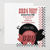 BBQ of Pig Roast Checker Kaart (Voorkant / Achterkant)