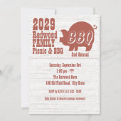 BBQ of varkensgebraad Kaart (Voorkant)