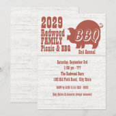 BBQ of varkensgebraad Kaart (Voorkant / Achterkant)