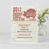 BBQ of varkensgebraad Kaart (Staand voorkant)