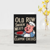 BBQ Old Row Rookvlees en klappende wangen Kaart (Gele Bloem)