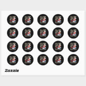 BBQ Old Row Rookvlees en klappende wangen Ronde Sticker (Vel)