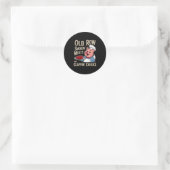 BBQ Old Row Rookvlees en klappende wangen Ronde Sticker (Tas)