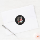 BBQ Old Row Rookvlees en klappende wangen Ronde Sticker (Envelop)
