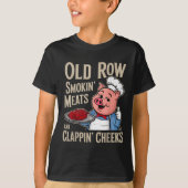 BBQ Old Row Rookvlees en klappende wangen T-shirt (Voorkant)
