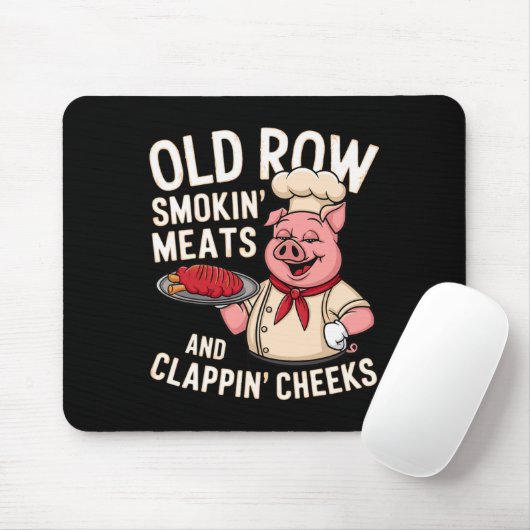 Bbq Old Row Smoking Meats And Clappin Cheeks 1 Muismat (Met muis)