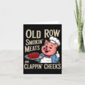 Bbq Old Row Smoking Meats And Clappin Cheeks Kaart (Voorkant)