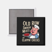 Bbq Old Row Smoking Meats And Clappin Cheeks Magneet (Voorkant / Achterkant)