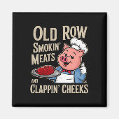 Bbq Old Row Smoking Meats And Clappin Cheeks Magneet (Voorkant)