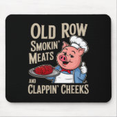 Bbq Old Row Smoking Meats And Clappin Cheeks Muismat (Voorkant)