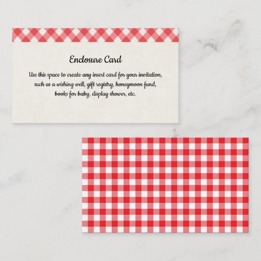 BBQ-omsluiting kaart (Voorkant / Achterkant)