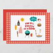 BBQ/Outdoor Party Doe mee! Kaart (Voorkant / Achterkant)