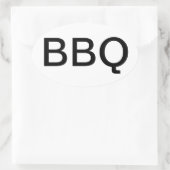 BBQ OVAAL BUMPERSTICKER OVALE STICKER (Tas)