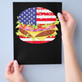 BBQ-overs | Hamburger USA Vlag 4 juli BBQ Flyer (Hand)