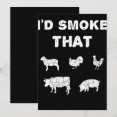BBQ-overs | Rook van Chef Smoker BBQ Feestdagenkaart (Voorkant / Achterkant)